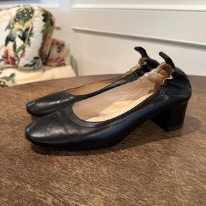 Everlane Day Heel in Black Leather sz 7 1/2